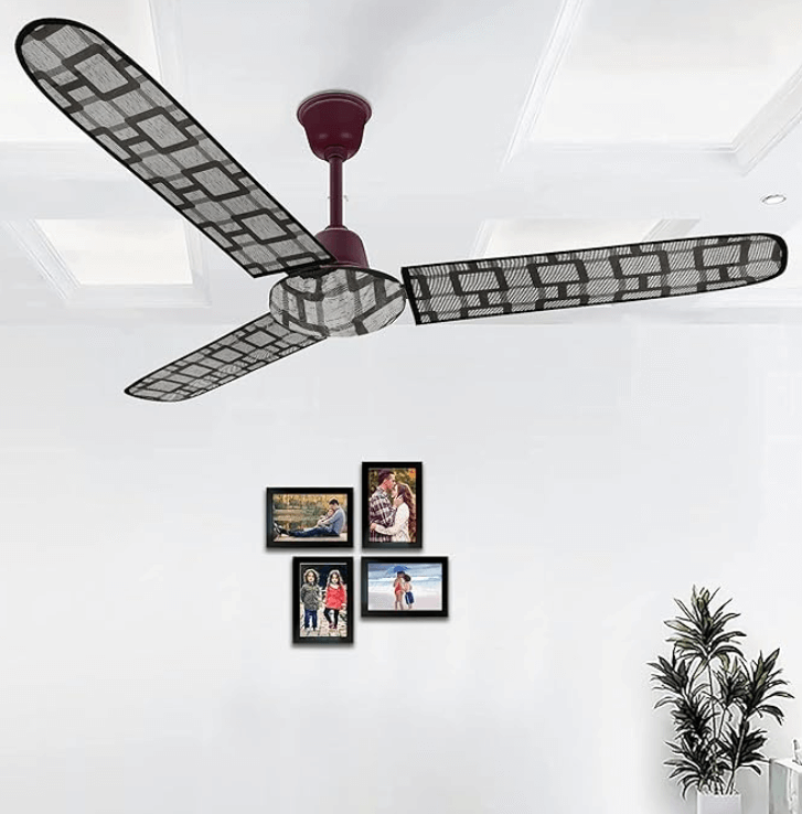 Waterproof & Dustproof Three Blade Grey Ceiling Fan Cover (Imported)