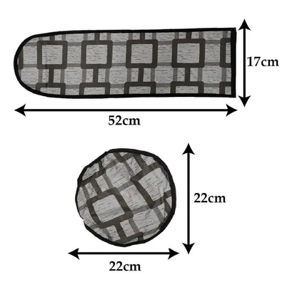 Waterproof & Dustproof Three Blade Grey Ceiling Fan Cover (Imported)